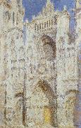 The sun of the main entrance of the Rouen Cathedral Claude Monet